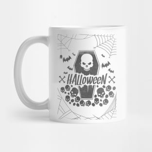 Halloween Skull t-shirt Mug